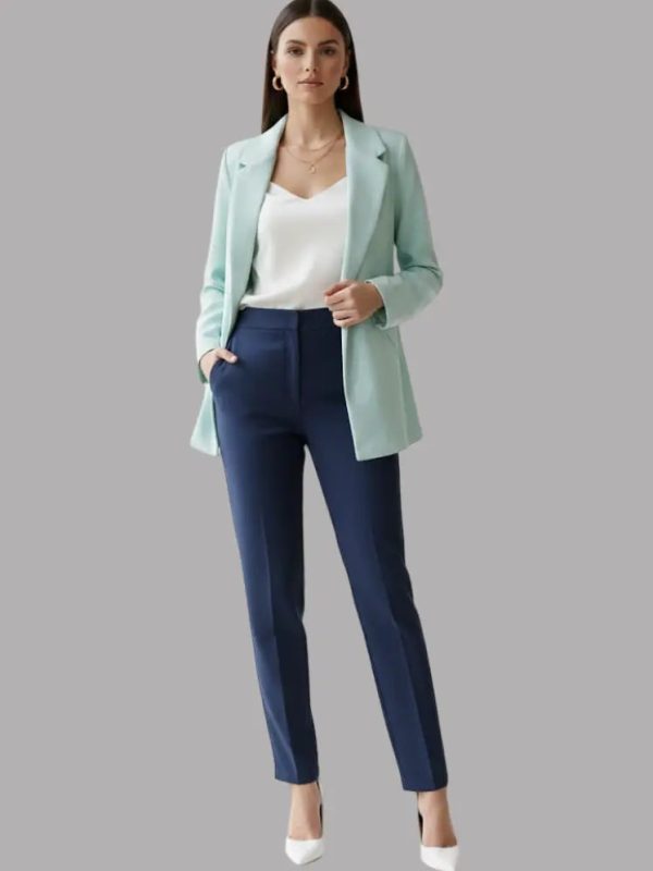 Blazer azul menta