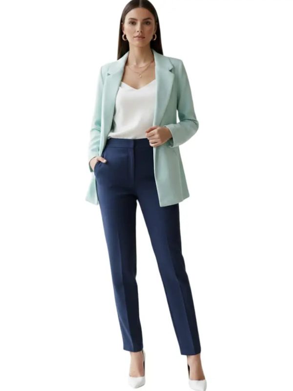 Blazer azul menta