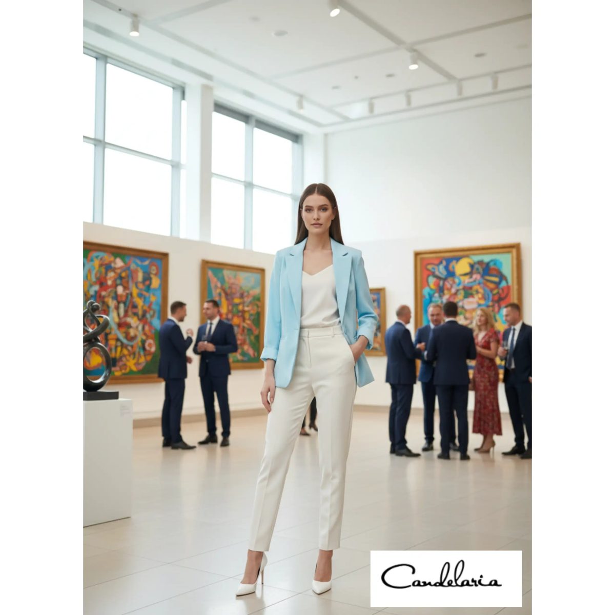 Blazer manga larga