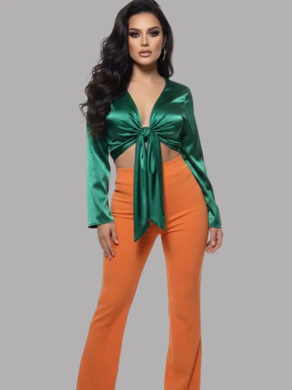 Blusa con escote en V