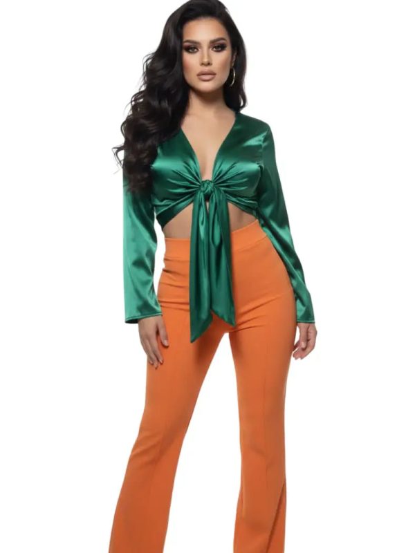Blusa con escote en V