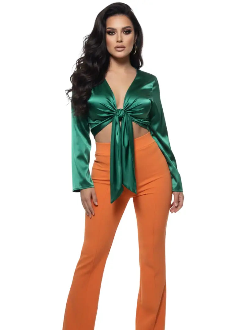 Blusa con escote en V