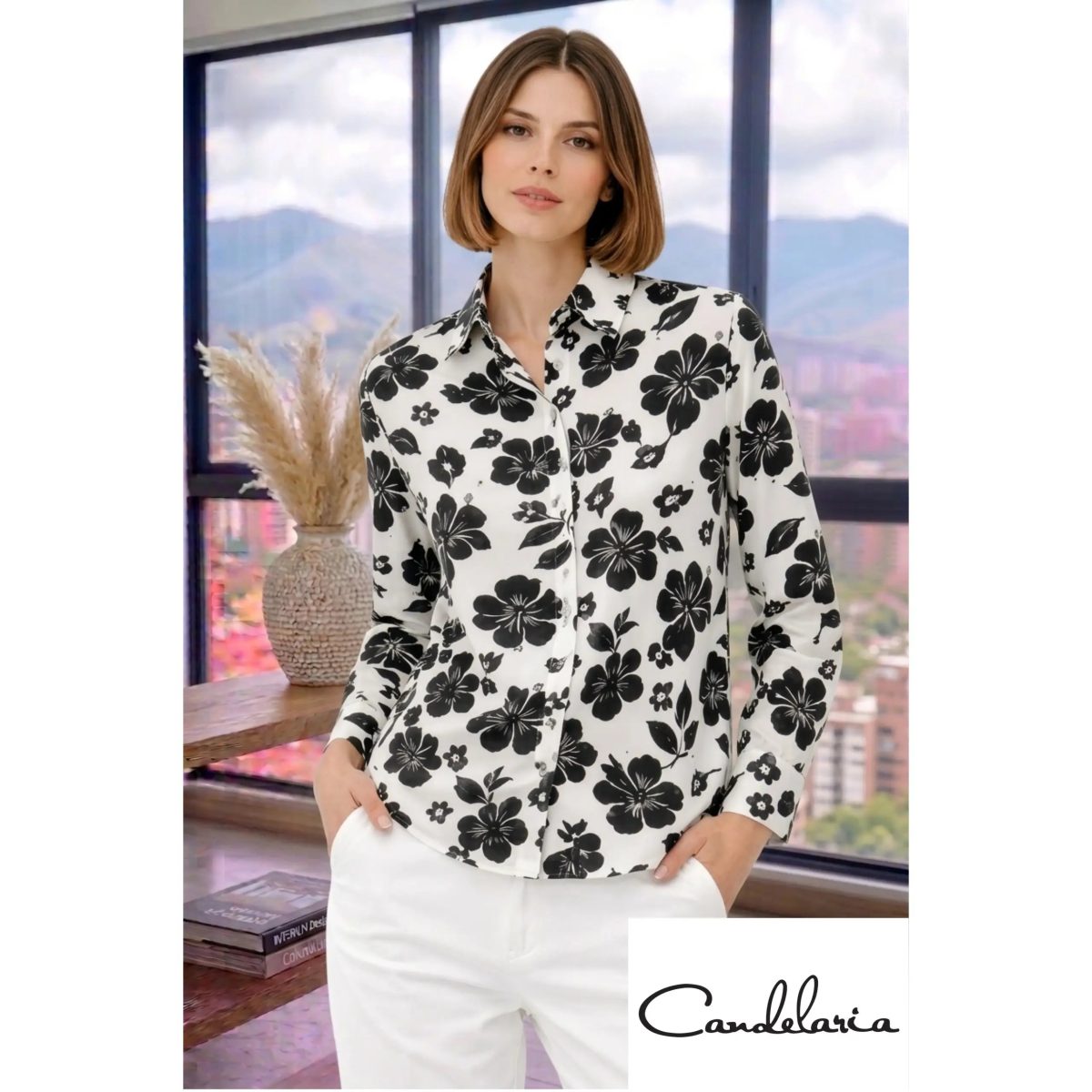 Blusa para mujer cuello redondo