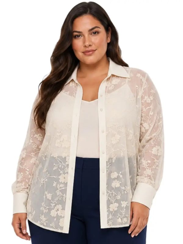Blusa curvy bordada