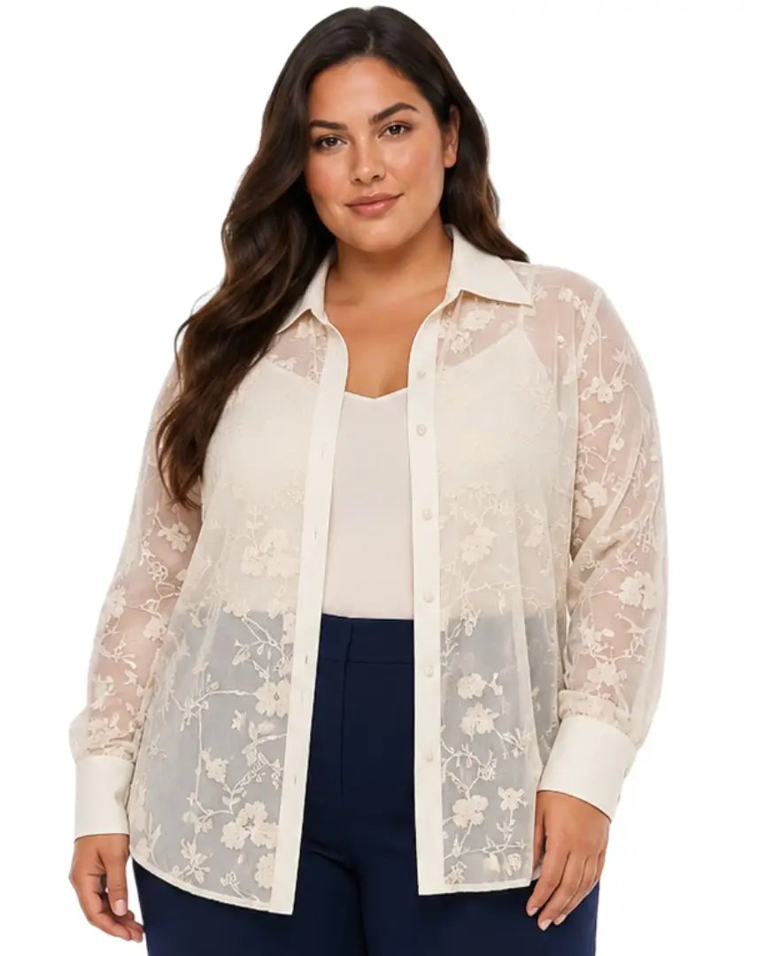 Blusa curvy bordada