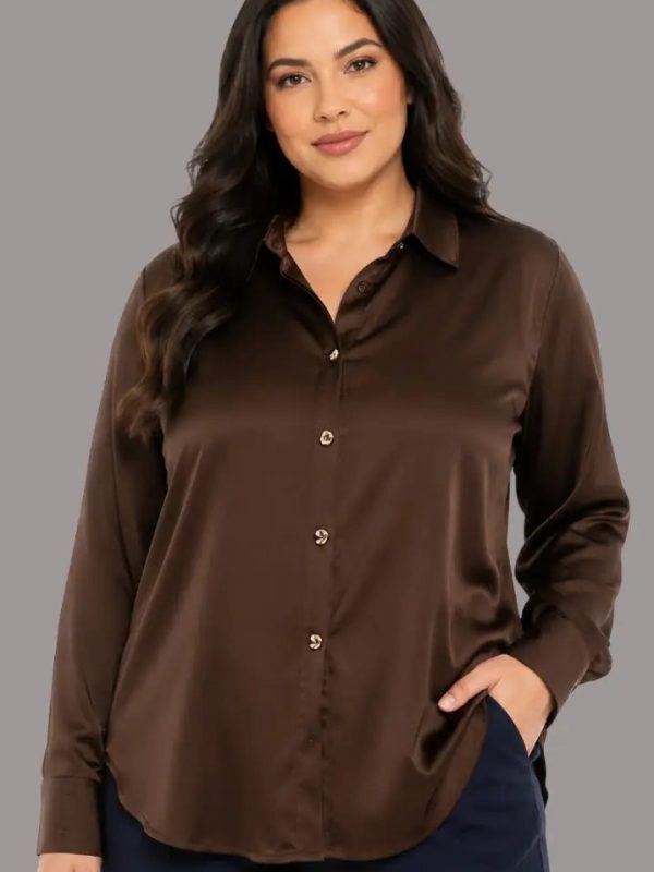 Blusa curvy para oficina elegante