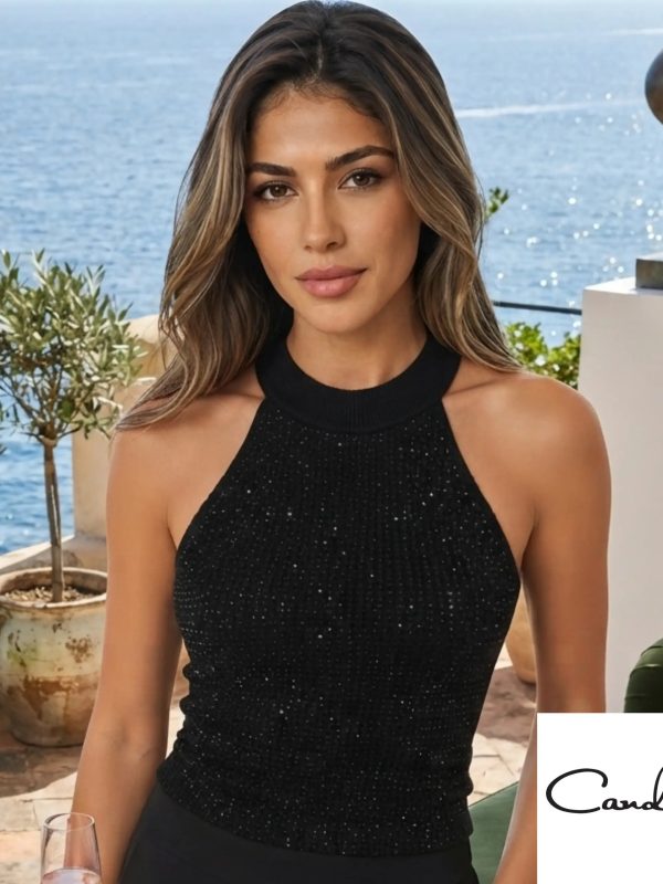 Blusa elegante cuello alto