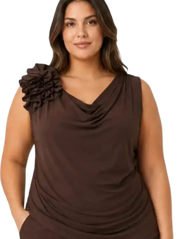 Blusa plus manga corta