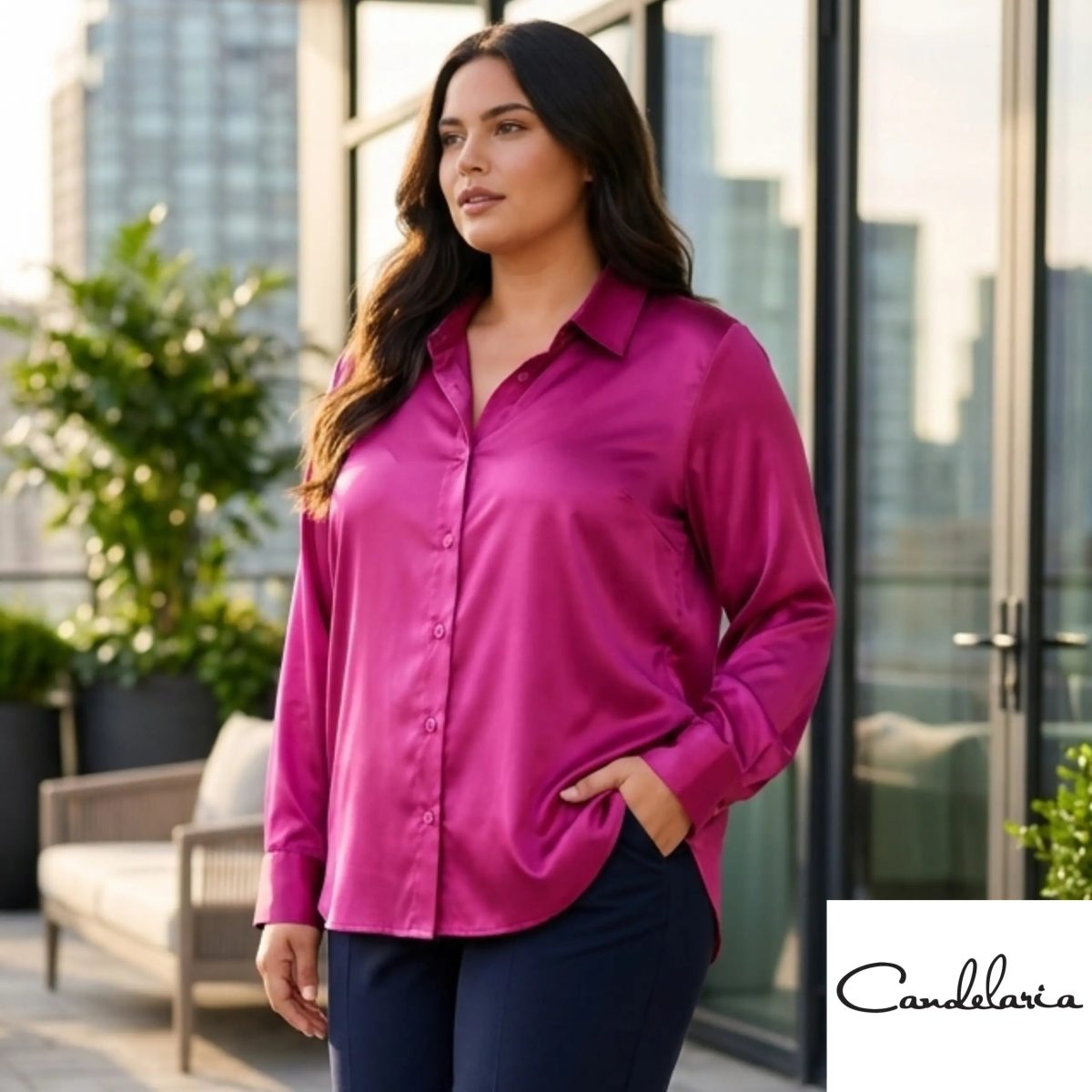 Blusas plus para oficina