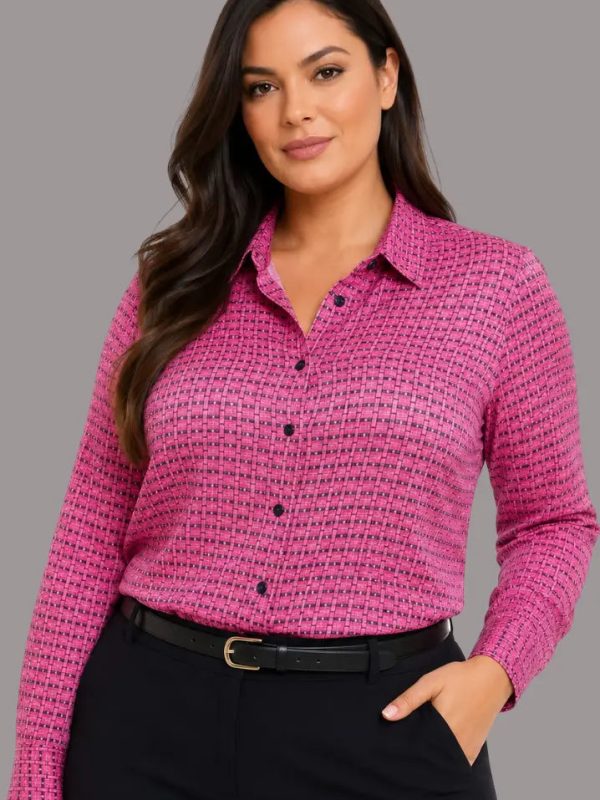 Blusa talla grande para el trabajo