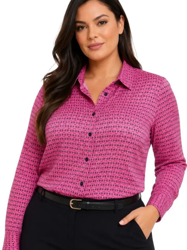 Blusa talla grande para el trabajo