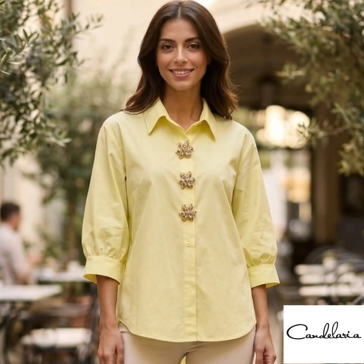 Camisa para mujer amarilla