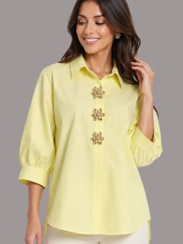 Camisa para mujer amarilla
