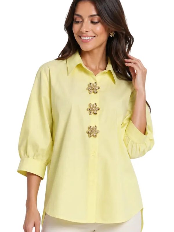 Camisa para mujer amarilla