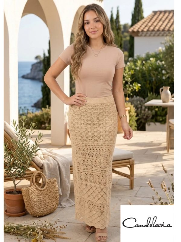 Falda larga playera