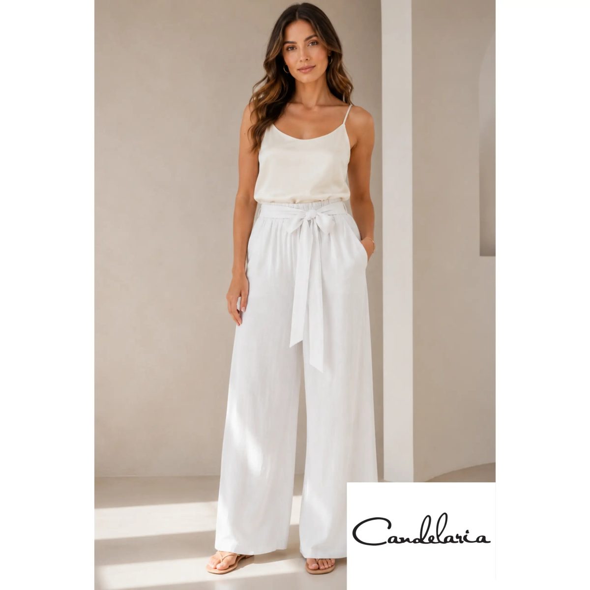 Pantalón amplios con cinturón