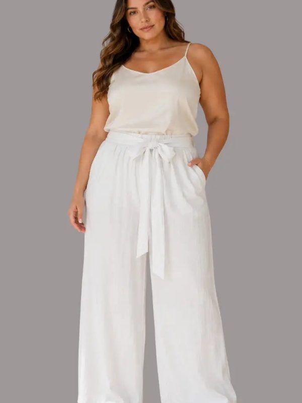 Pantalón curvy amplios con cinturón