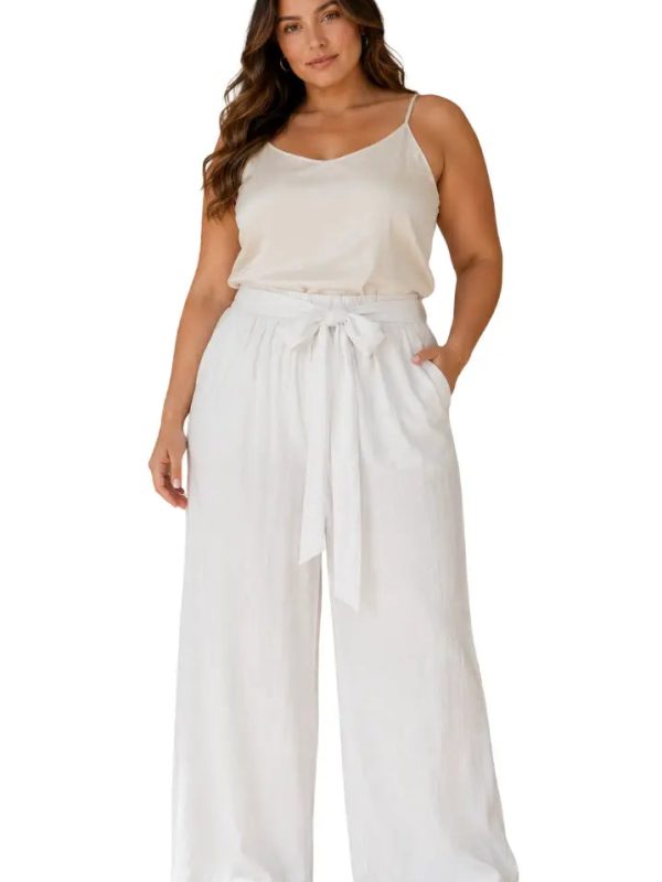 Pantalón curvy amplios con cinturón