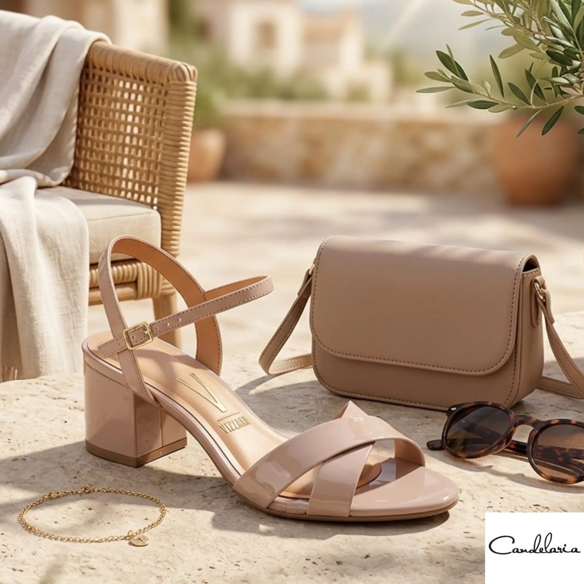 Sandalia casual cruzada