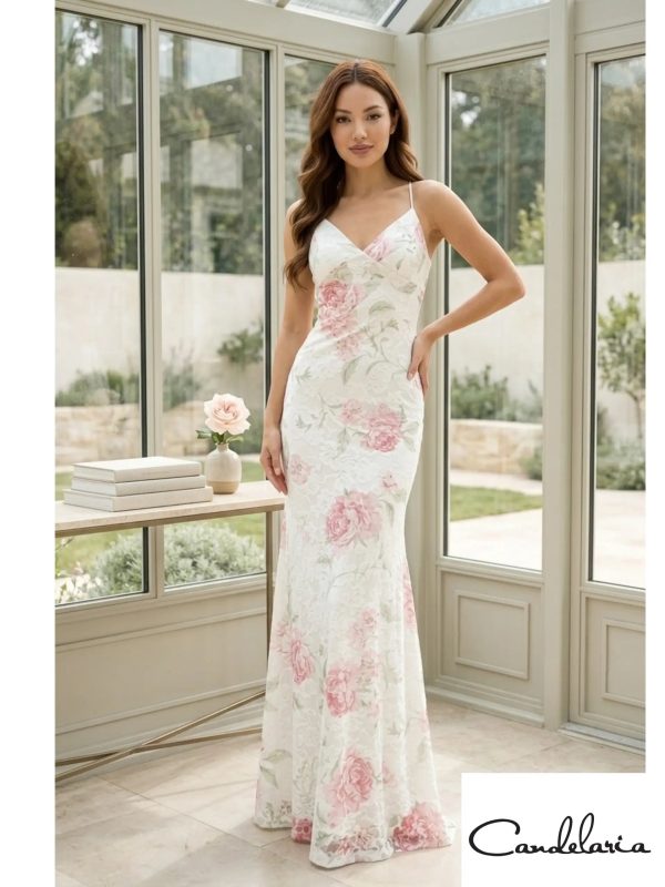 Vestido largo estampado