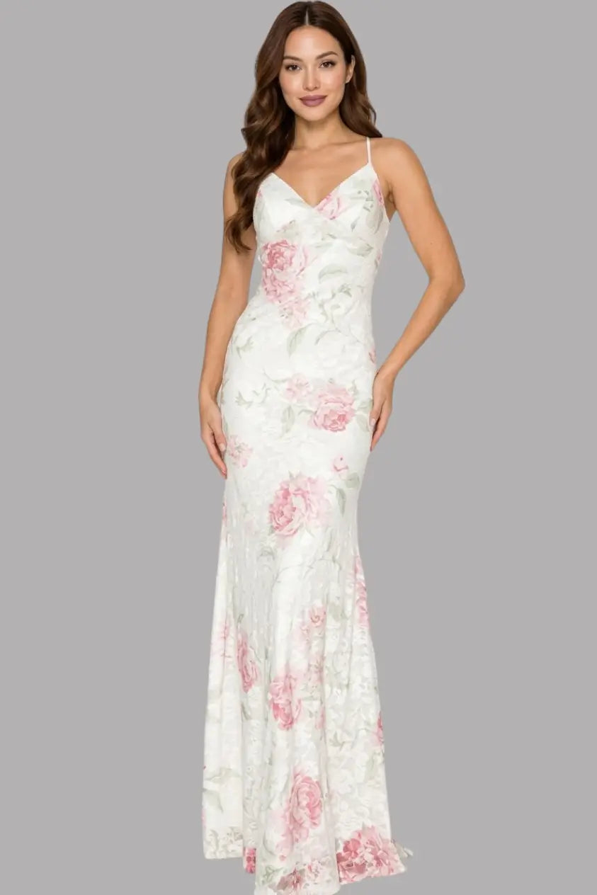 Vestido largo estampado
