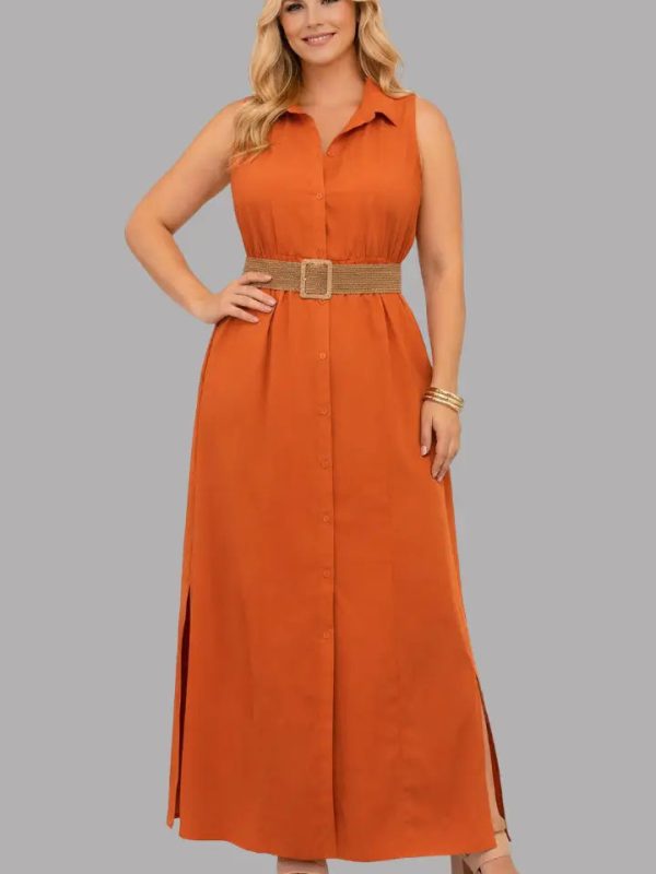 Vestido plus en oferta camisero