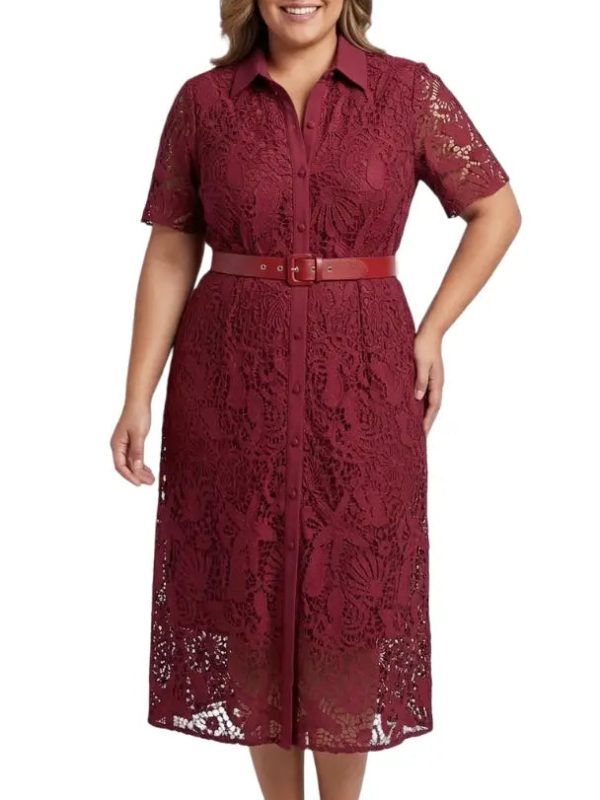 Vestido corto plus con piedra