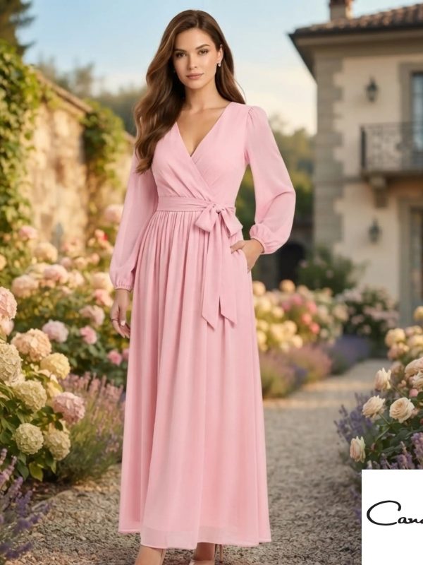 Vestido de manga larga