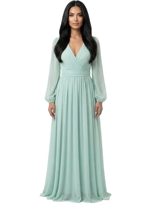 Vestido de manga larga