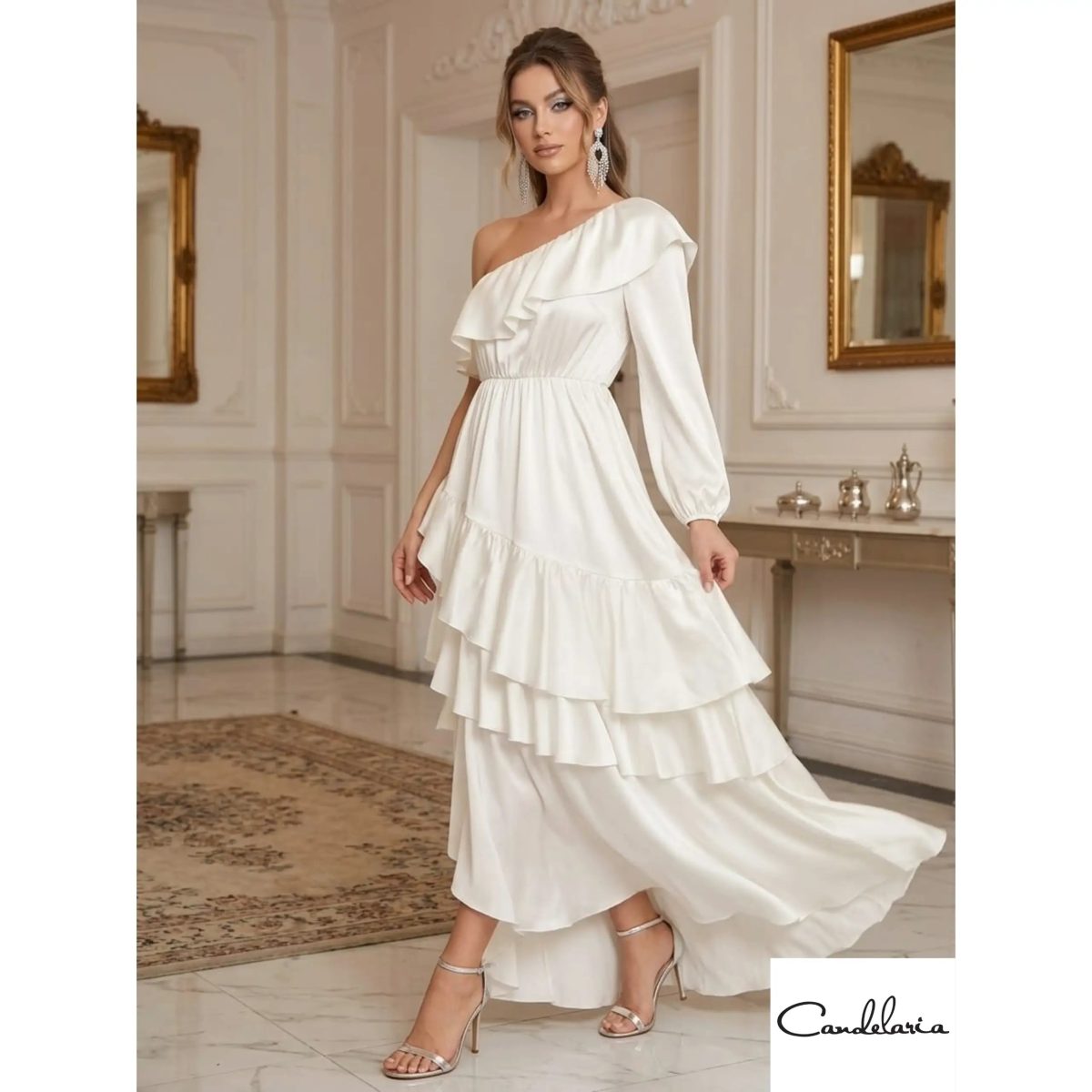 Vestido solo hombro