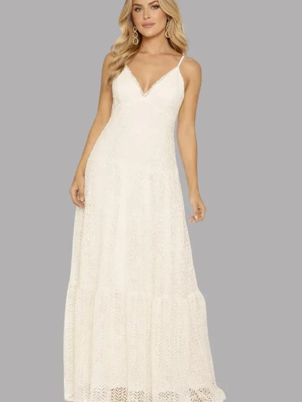 Vestido con encaje blanco