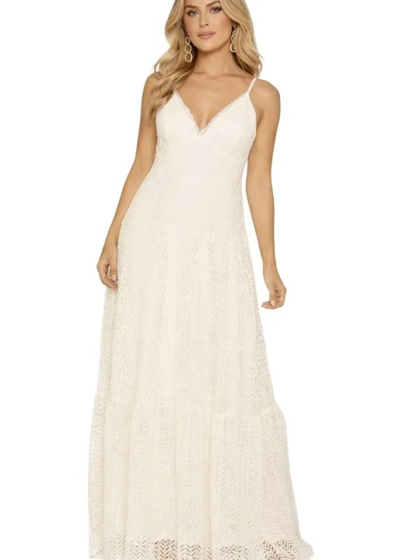 Vestido con encaje blanco
