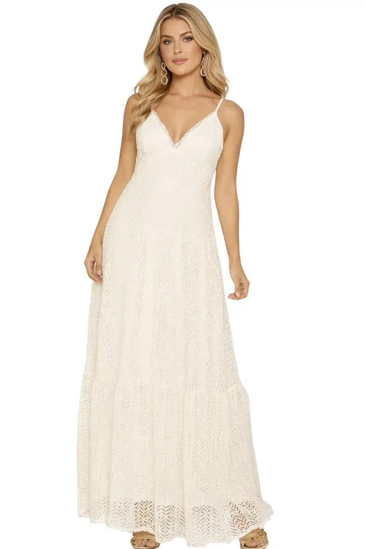 Vestido con encaje blanco
