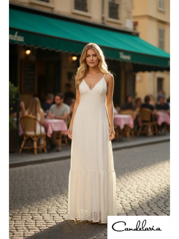 Vestido con encaje blanco