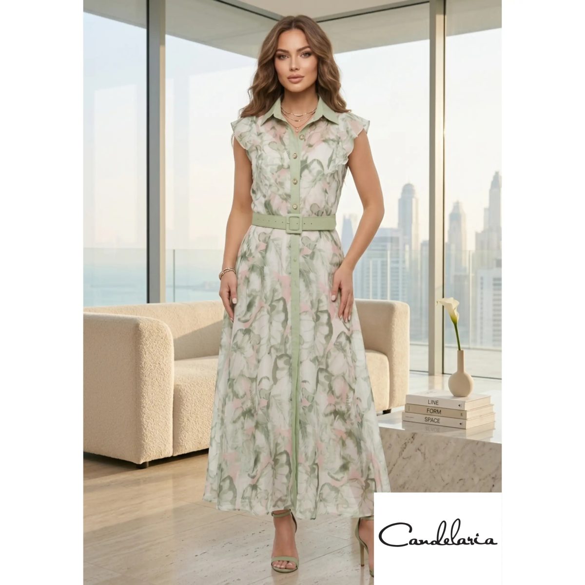 Vestido estampado plus