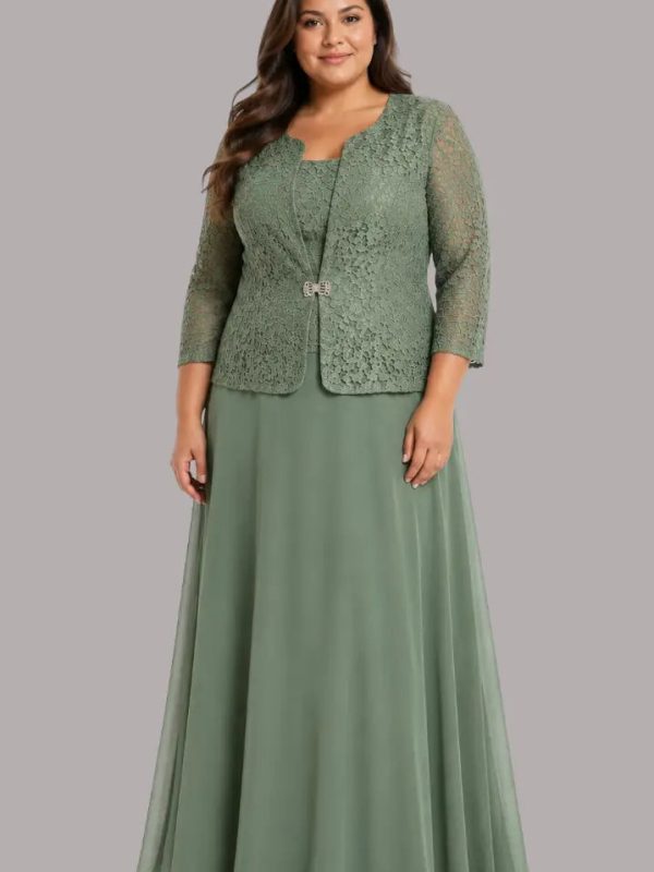 Vestido femenino plus para eventos