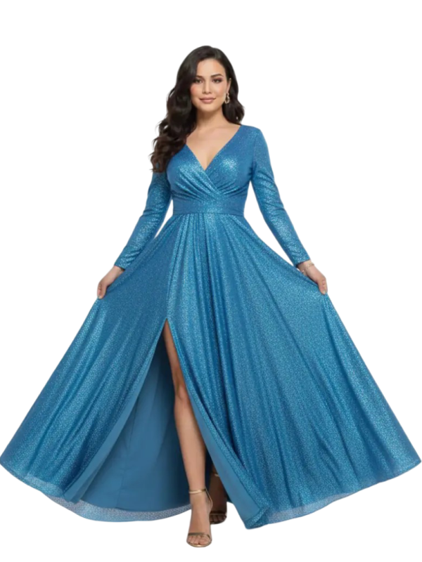 Vestido largo glam glamuroso