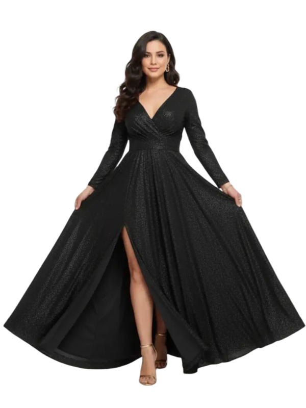 Vestido largo glam glamuroso