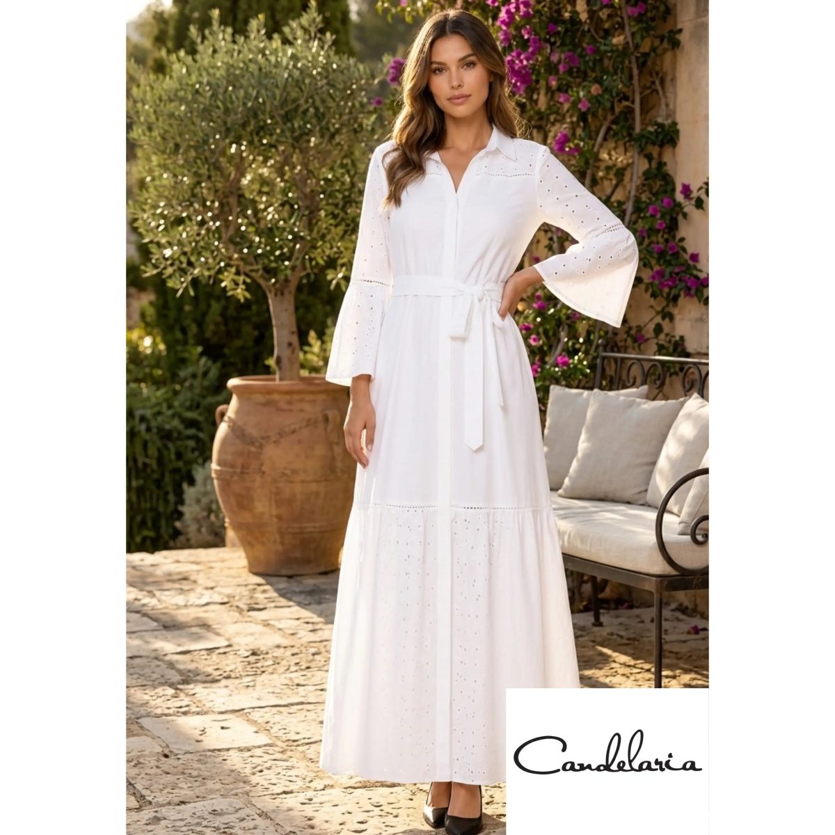 Vestido blanco para el día