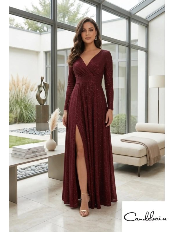 Vestido largo glam glamuroso