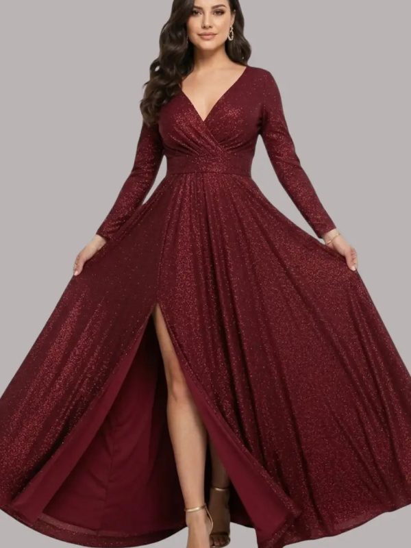 Vestido largo glam glamuroso