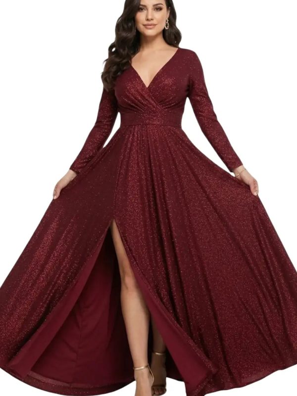 Vestido largo glam glamuroso