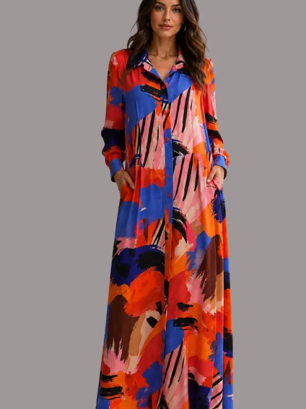 Vestido largo multicolor