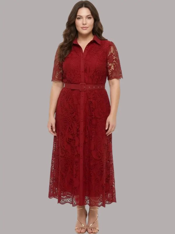 Vestido corto plus con piedra