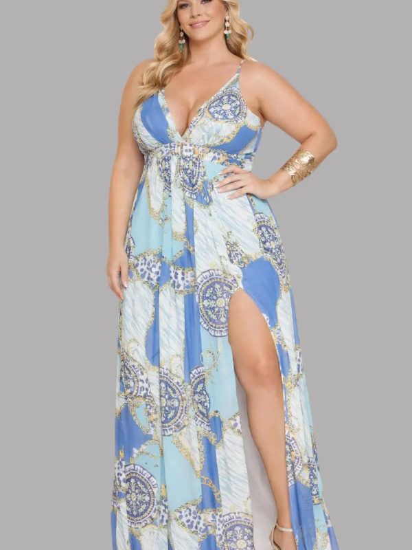 Vestido en oferta plus estampado