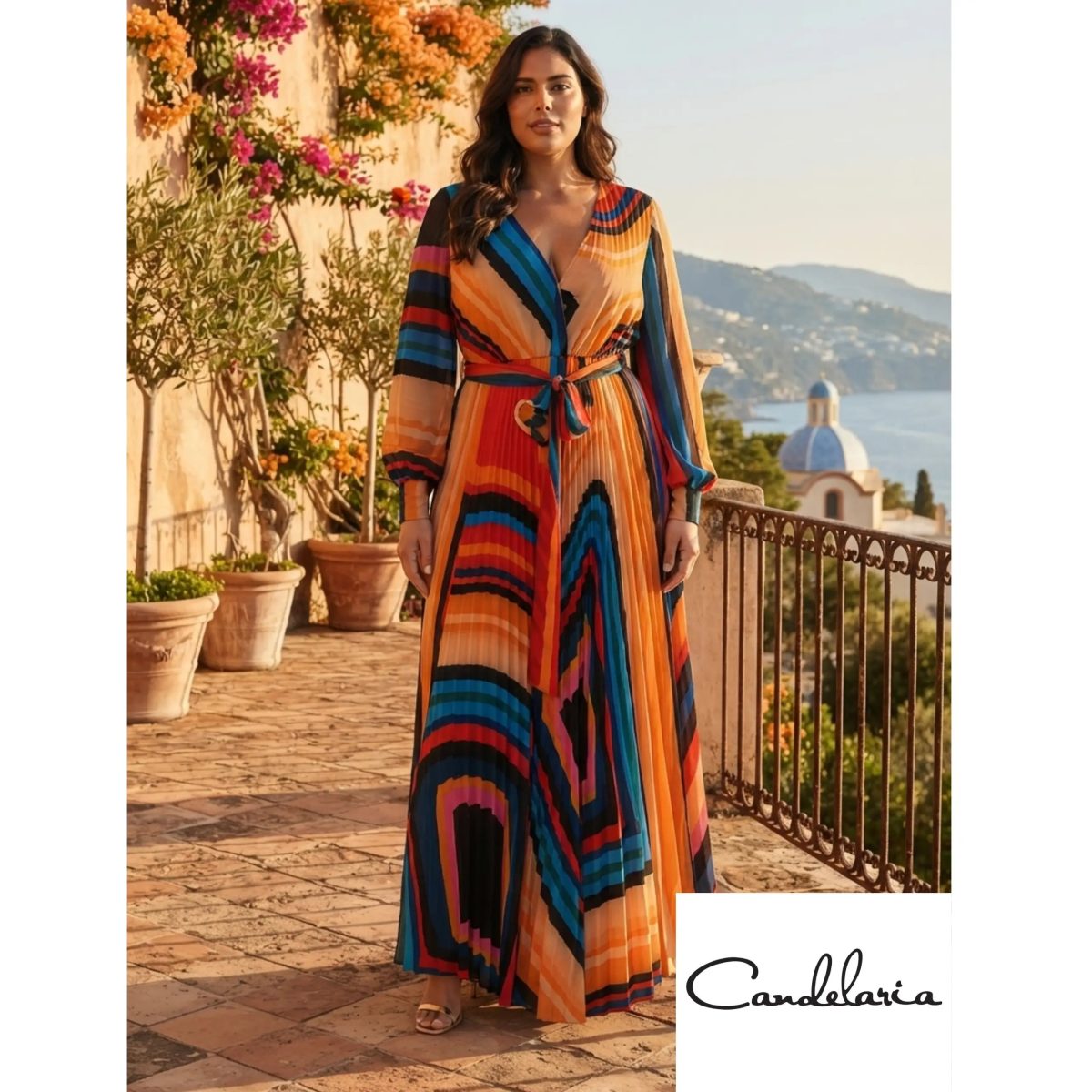 Vestido plus estampado