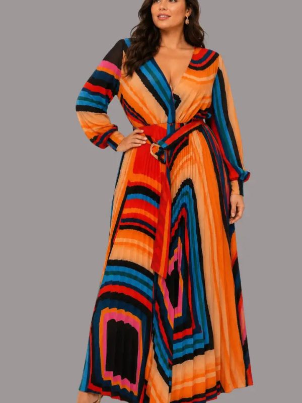 Vestido plus estampado