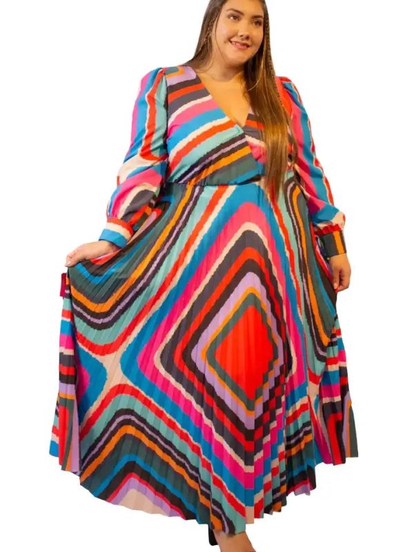 Vestido plus estampado