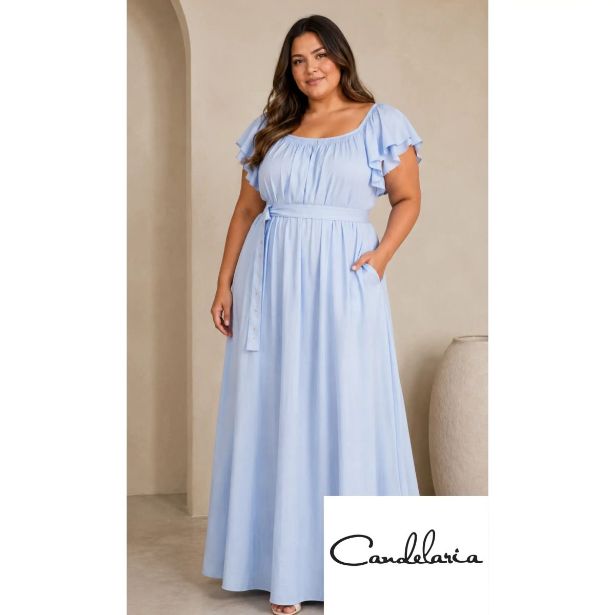 Vestido plus estilos frescos para reuniones familiares