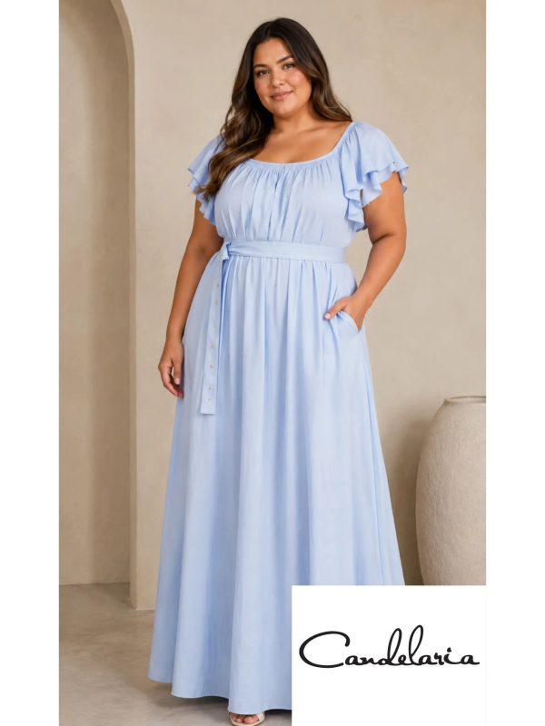 Vestido plus estilos frescos para reuniones familiares